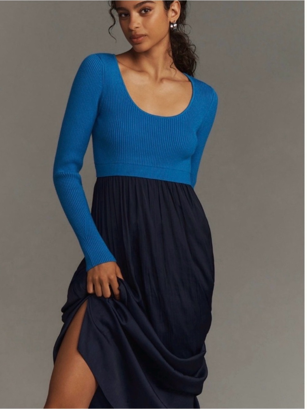 Anthropologie The Thea Twofer Sweater Dress Scoop Neck